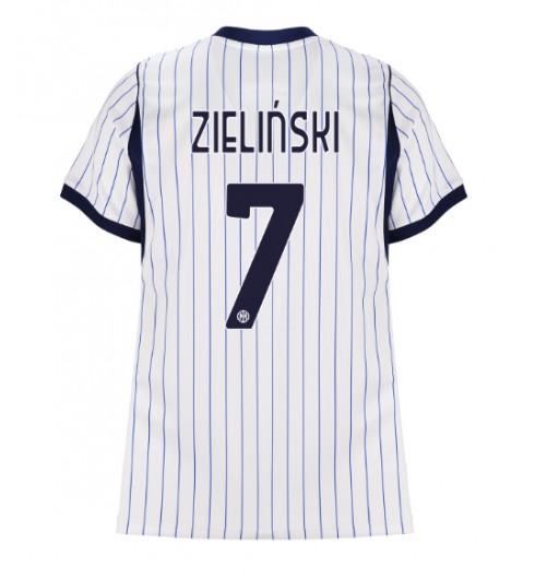 Inter Milan Piotr Zielinski #7 Venkovní Dres pro Dámské 2026-27 Krátký Rukáv Inter Milan Piotr Zielinski #7 Venkovní Dres pro Dámské 2026-27 Krátký Rukáv